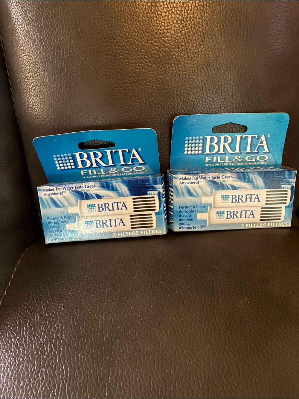 BRITA Fill & Go Replacement Water Filters - Blue (2 Pack) Set of 2